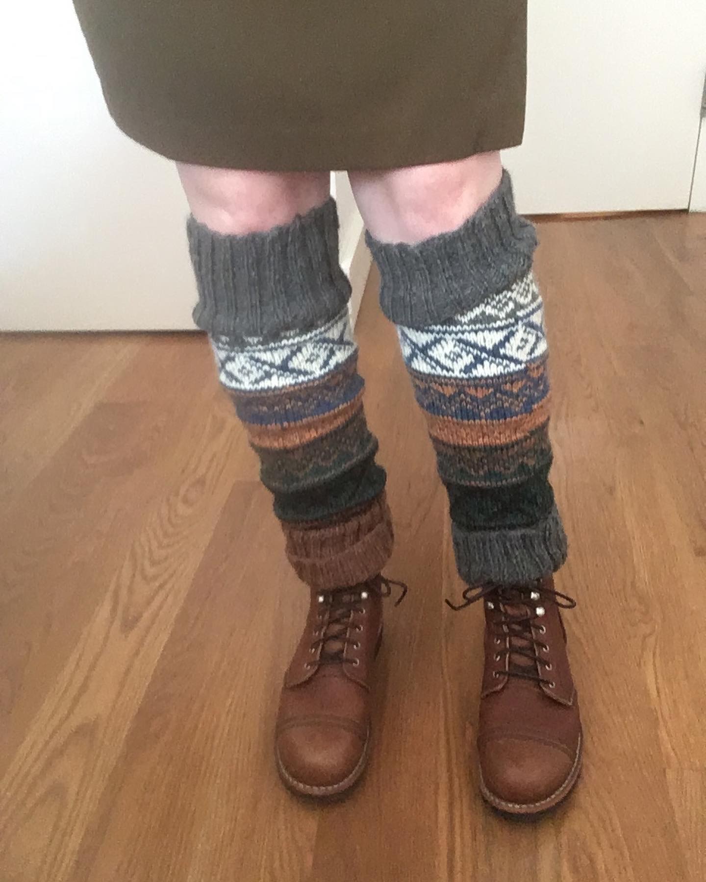 fair isle leg warmers